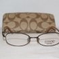 Brand New Coach Corey Dark Brown 48-16 Eyeglasses: Mod. Corey & Case
