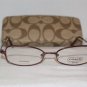Brand New Coach Joanna Bordeaux 49-17 Eyeglasses: Mod. Joanna & Case
