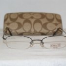 Brand New Coach Greenwich Gunmetal 49-19 Eyeglasses: Mod. Greenwich & Case