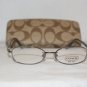 Brand New Coach Corey Dark Grey 48-16 Eyeglasses: Mod. Corey & Case
