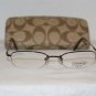 Brand New Coach Greenwich Black 49-19 Eyeglasses: Mod. Greenwich & Case