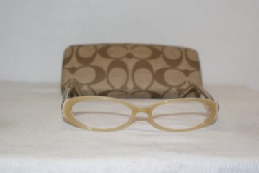 Brand New Coach Becky Caramel 48-14 Eyeglasses: Mod. Becky & Case