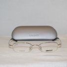 Brand New DKNY 6614 Shiny Silver Titanium 47-19 Eyeglasses: Mod 6614 & Case