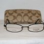 Brand New Coach Joanna Black 49-17 Eyeglasses: Mod. Joanna & Case