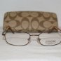 Brand New Coach Riley Tan 49-17 Eyeglasses: Mod. Riley & Case