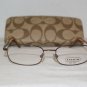 Brand New Coach Riley Tan 49-17 Eyeglasses: Mod. Riley & Case