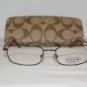 Brand New Coach Riley Tan 49-17 Eyeglasses: Mod. Riley & Case