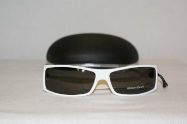 Brand New Giorgio Armani 66 White Sunglasses: Mod. 66 & Case
