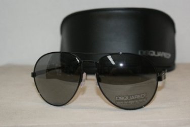 Brand New DSquared2 0032 Black Aviator Sunglasses: Mod. DQ 0032 (01C) & Case