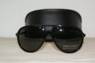 Brand New DSquared2 0060 Shiny Black Sunglasses: Mod. DQ 0060 (01A) & Case
