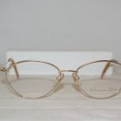 New Christian Dior 2876 Shiny Gold 54-17 Eyeglasses: Mod. 2876 (40A) & Case