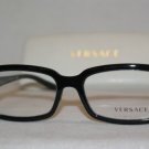 Brand New Versace 3143 Shiny Black 52-16 Eyeglasses: Mod. 3143 (GB1) & Case
