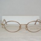 New Christian Dior 47-19 Dark Gold & Brown Eyeglasses: Mod. 3535 (17X) & Case