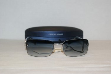 New Giorgio Armani Silver Sunglasses: Mod. 401 W/STONES & Case