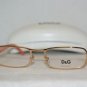 New D&G Dolce & Gabbana 5032 Shiny Gold 51-17 Eyeglasses: Mod. 5032 (197) & Case