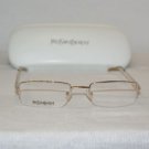 New Gold YSL Yves Saint Laurent Eyeglasses: Mod. 2103 (3YG) & Case