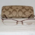 New Coach Jillian Bordeaux 51-17 Eyeglasses: Mod. Jillian 51-17 &Case
