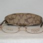 New Coach Leslie Light Brown 53-16 Titanium Eyeglasses: Mod Leslie (212AF) &Case