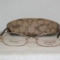 New Coach Leslie Light Brown 53-16 Titanium Eyeglasses: Mod Leslie (212AF) &Case