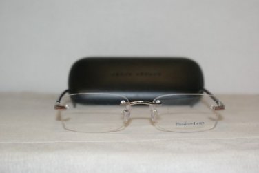 Polo Ralph Lauren New Shiny Silver Eyeglasses: Mod. 1089 (9001) 53-18 & Case