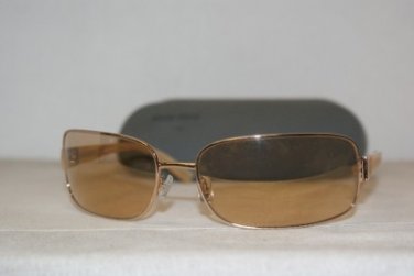 Brand New Miu Miu 59E Shiny Gold Sunglasses: Mod. SMU 59E (5AK-6R1) 65-17 & Case