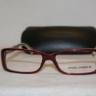 B. New Dolce & Gabbana 3142 Red 550 Eyeglasses: Mod. DG 3142 53-15 & Case