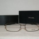 Brand New Prada 50N Gunmetal 54-17 Eyeglasses: Mod. VPR 50N (5AV-1O1) & Case