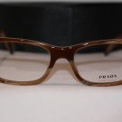 Brand New PRADA Eyeglass Mod. VPR 14P Col. MAQ-1O1 53-17-145 & Case W/WOOD!!!