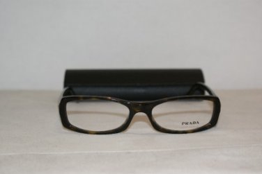 Brand New Prada 09M Tortoise Eyeglasses: Mod. VPR 09M (2AU-1O1) 53-16 & Case