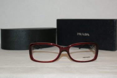 Brand New Prada 13M Bordeaux 53-16 Eyeglasses: Mod. VPR 13M (2BM-1O1) & Case