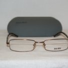 Brand New Miu Miu 61E Brown 52-17 Eyeglasses: Mod. VMU 61E & Case
