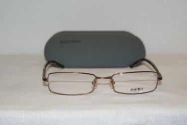 Brand New Miu Miu 61E Brown 52-17 Eyeglasses: Mod. VMU 61E & Case