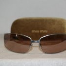 Brand New Miu Miu 55E Silver 1AM-7B1 Sunglasses: Mod. SMU 55E (1AM-7B1) & Case