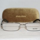 Brand New Miu Miu 58G Gunmetal 52-16 Eyeglasses: Mod. VMU 58G (5AV) & Case