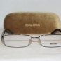 Brand New Miu Miu 58G Gunmetal 52-16 Eyeglasses: Mod. VMU 58G (5AV) & Case