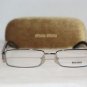 Brand New Miu Miu 58G Gunmetal 52-16 Eyeglasses: Mod. VMU 58G (5AV) & Case