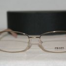 Brand New Prada 59N Shiny Gold 54-17 Eyeglasses: Mod. VPR 59N (ZVN-1O1) & Case