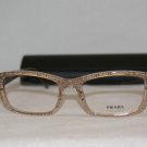 Brand New Prada 18O Beige 52-18 Eyeglasses: Mod. VPR 18O (JAW-1O1) & Case