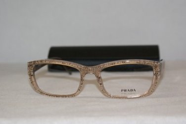 Brand New Prada 18O Beige 52-18 Eyeglasses: Mod. VPR 18O (JAW-1O1) & Case