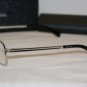 Brand New Prada 62N 56-17 Shiny Silver Eyeglasses: Mod. VPR 62N (1BC-1O1) & Case