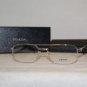 Brand New Prada 62N 56-17 Shiny Silver Eyeglasses: Mod. VPR 62N (1BC-1O1) & Case