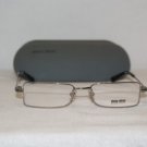 Brand New Miu Miu 55E Silver 49-16 Eyeglasses: Mod. VMU 55E & Case