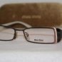 Brand New MIU MIU Eyeglass WITH STONES Mod. VMU 61D Col. 1B1-101 50-16 & Case