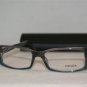 Brand New Prada 18M Gray on Blue 53-15 Eyeglasses: Mod. VPR 18M (RY0-1O1) & Case
