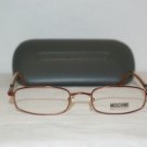 Brand New Moschino 3173 Burnt Orange Eyeglasses: Mod. 3173-V (755-S) & GB Case