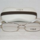 Brand New Vogue 3713 Shiny Silver 51-17 Eyeglasses: Mod. 3713-B (323) & Case