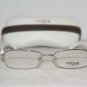 Brand New Vogue 3713 Shiny Silver 51-17 Eyeglasses: Mod. 3713-B (323) & Case