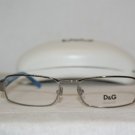 New D&G Dolce & Gabbana 51-17 Shiny Silver Eyeglasses: Mod. 5032 (198) & Case