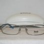 New D&G Dolce & Gabbana 51-17 Shiny Silver Eyeglasses: Mod. 5032 (198) & Case