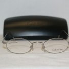New Calvin Klein 143 Shiny Silver 45-20 Eyeglasses: Mod. 143 (565) 45-20 & Case